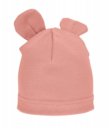 Poofi Czapka z Uszami Rozmiar 68 3-6m Herbaciana Róża