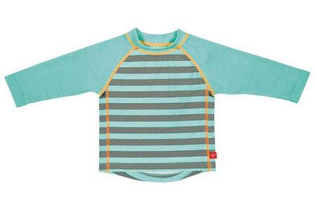 Lassig, Koszulka do pływania z długim rękawem Striped aqua, UV 50+