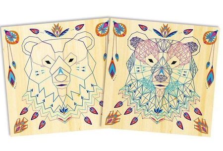 Janod String Art Zestaw Kreatywny Przeplatanka 3D Zwierzęta 8+