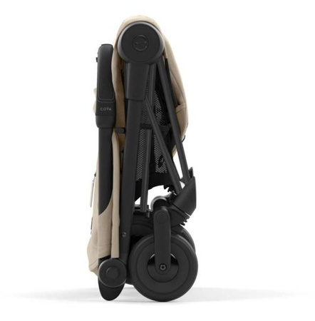 Cybex Coya Wózek Spacerowy Rama Matt Black Cozy Beige + Folia Przeciwdeszczowa