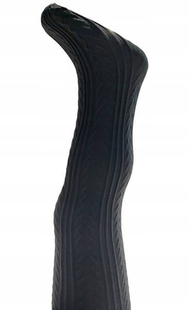 Milusie Rajstopy Microfibra 40 DEN Wzór 3D Czarny r. 80/86