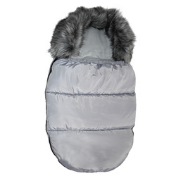 EKO Śpiworek Do Wózka Z Ozdobnym Futerkiem Szary