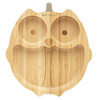 Eco Rascals Miseczka Bambusowa z Przyssawką Sowa Szara