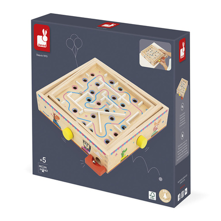 Janod Gra zręcznościowa Labirynt Ball Maze Applepop 5+