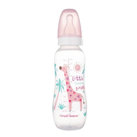 Canpol Babies Butelka Wąska 330 ml Różowa 59/205_pin 