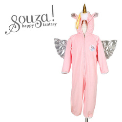 Souza! Kostium kombinezon kigurumi jednorożec ze srebrnymi skrzydłami 7-8 lata