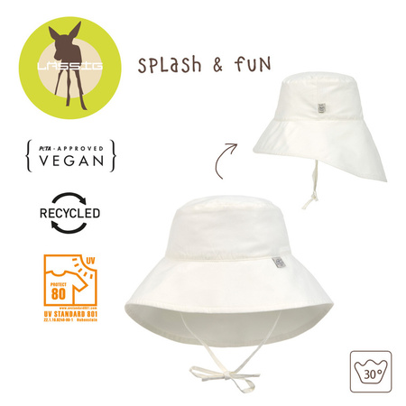 Lassig Kapelusz z filtrem UV80 z osłoną karku Splash & Fun sea salt, rozm. 46/49
