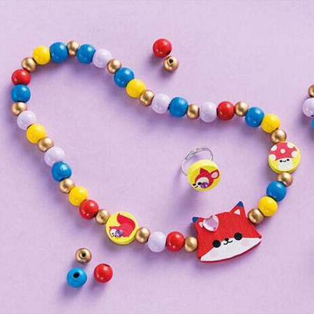 Janod Zestaw kreatywny do tworzenia biżuterii z drewna Piękny las 4+