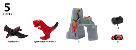 Brio Dino Zestaw z Wybuchającym Wulkanem i Dinozaurem