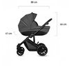 Kinderkraft Prime Lite Wózek Głeboko-spacerowy 3w1 Black Anthracite