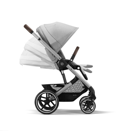Cybex Balios S Lux Wózek Głęboko-Spacerowy + Cloud G I-Size Fotelik Samochodowy 0-13kg + Baza G + Adaptery Lava Grey