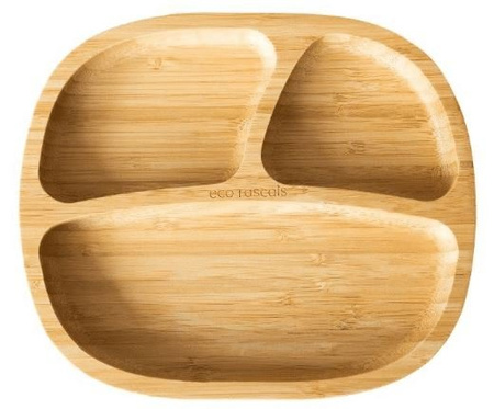 Eco Rascals Miseczka trójdzielna Bambusowa z Przyssawką Różowy