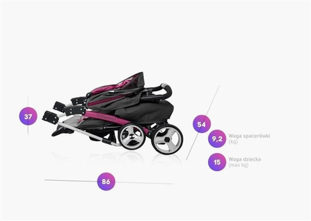 Baby Design Walker Lite Wózek Spacerowy Brązowy