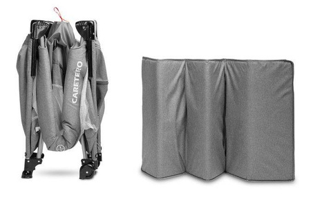 Caretero Esti Łóżeczko Turystyczne z Opuszczanym Bokiem Graphite