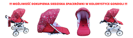 Adbor Viki Wózek dla Lalek Kwiatki Vi-02