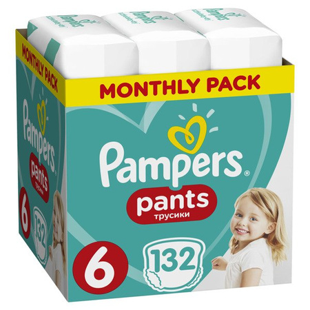 Pampers Pants Pieluchomajtki Rozmiar 6 15+ kg 132 sztuki