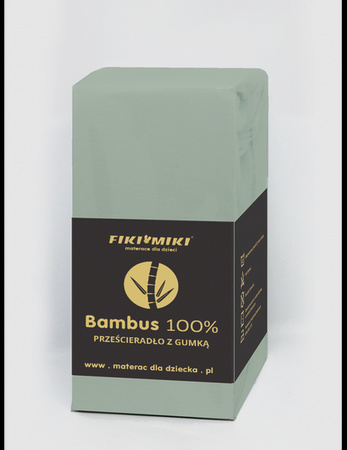Fiki Miki Prześcieradło Bambusowe Zielone 120x60 cm 