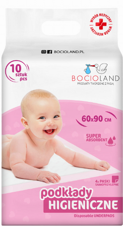 Bocioland Podkłady Jednorazowe do Przewijania 10szt. 60x90cm 