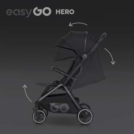 Easy Go Hero Wózek Spacerowy Ebony Black