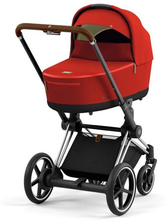 Cybex e-Priam 4.0 Rama ze Stelażem Siedziska + Gondola Wózek Głęboki Autumn Gold