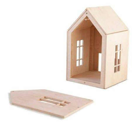 Babai Drewniana Zabawka Domek Dla Lalek z Magnes Rozmiar L Naturalny 