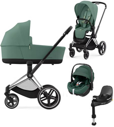 Cybex Priam 4.0 Wózek Głęboko-Spacerowy + Maxi-Cosi Pebble 360 Pro2 Fotelik Samochodowy + Baza