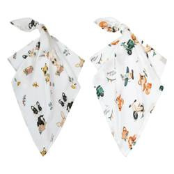 Bonjour Cherie Bambusowa Pieluszka 2szt 70x70cm Słodziaki + Retro Fox