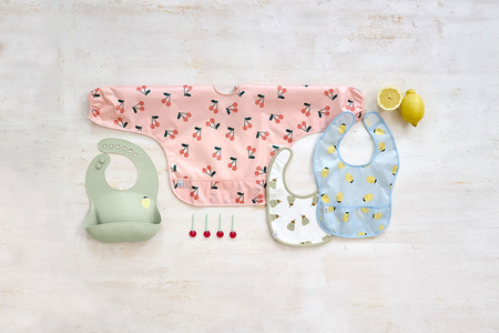 Lassig Zestaw śliniaków z długim rękawem 2szt. 6m+ Happy Fruits Cherry