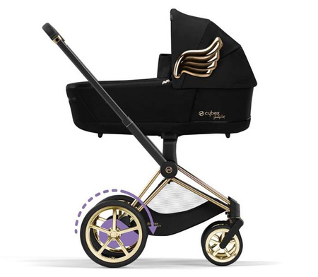 Cybex e-Priam 3.0 Wózek Głęboko-Spacerowy Rama + Tapicerka + Gondola 2w1 Black Wings by Jeremy Scott