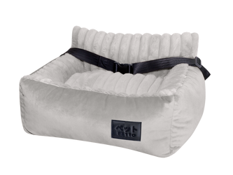 Petto Oi Fluffy Siedzisko Samochodowe Fotelik Dla Psa Szary