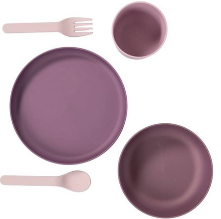 Bo Jungle Zestaw Naczyń BioPlastik CPLA purplepink 