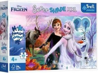Trefl Puzzle 60 Elementów Super Shape XXL Tańczące Siostry Kraina Lodu