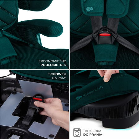 Kinderkraft FIX2GO Fotelik Samochodowy 9-36 kg Zielony
