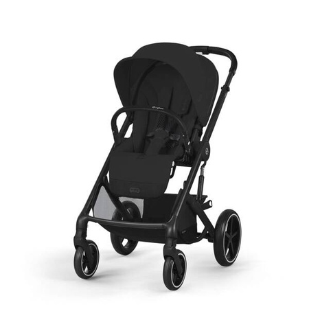Cybex Balios S Lux 2.0 Wózek Głęboko-Spacerowy Moon Black / Ocean Blue + Cybex Aton B2 i-Size Fotelik Samochodowy 0-13kg + Baza One Volcano Black