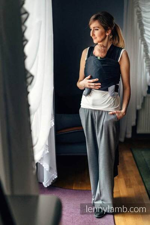 LennyLamb Chusta do noszenia dzieci, elastyczna - Czarny - rozmiar standardowy 5.0 m  (100% bawełna)