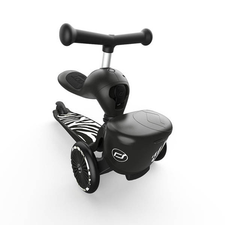 [OUTLET] Scootandride Highwaykick 1 Lifestyle 2w1 Jeżdzik i Hulajnoga Trójkołowa z Zamykanym Schowkiem 1-5 lat Zebra