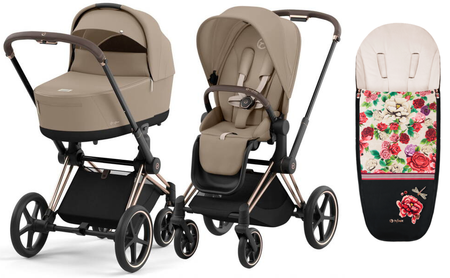 Cybex Priam 4.0 Wózek Głęboko-Spacerowy Cozy Beige + Cybex Śpiworek Gratis