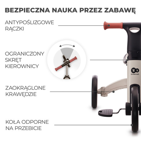 Kinderkraft 4TRIKE Rowerek Trójkołowy Silver Grey