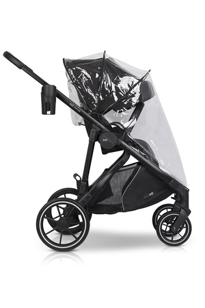 Easy Go Duoflex Wózek Głęboko-Spacerowy Bliźniaczy Rok po Roku Ebony Black 2 Siedziska 2 Gondole