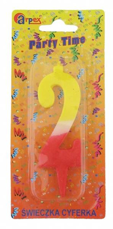 Arpex Świeczki Urodzinowe Party Time Cyfra 2