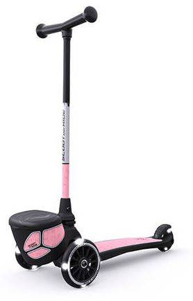 Scootandride Highwaykick 2 Lifestyle Hulajnoga Trójkołowa Balansowa ze Świecącymi Kółkami i Odblaskową Kierownicą 2+ Reflective Rose
