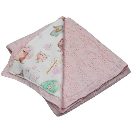 EKO KOCYK PANELOWY + DZIANINA PLE-80 SOWY EKO/RÓŻ