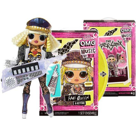 L.O.L. LOL Surprise OMG Remix Rock Lalka + Akcesoria Fame Queen z Keytarem Fame Queen and Keytar 577607