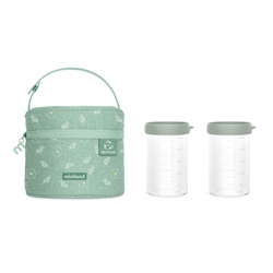 Miniland Pojemniki Szklane ECO-friendly 2x250ml Z Torbą Izotermiczną - Żabka