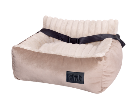 Petto Oi Fluffy Siedzisko Samochodowe Fotelik Dla Psa Beżowy