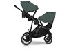 Easy Go Duoflex Wózek Głęboko-Spacerowy Bliźniaczy Rok po Roku Sage Green 2 Siedziska 1 Gondola