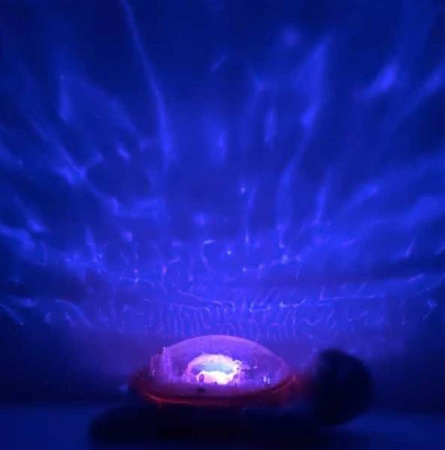Cloud B Tranquil Aqua Lampka Nocna z Projekcją Świetlną Żółw Podwodny Różowy