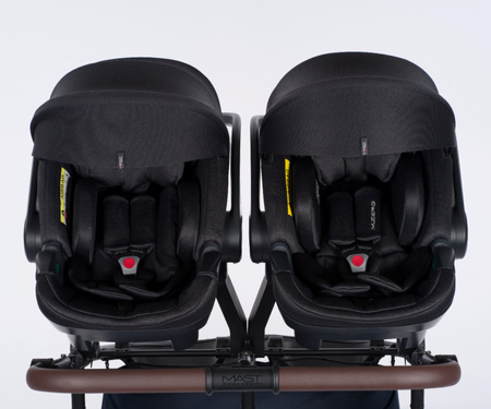 Mast M.Twin x Wózek Bliźniaczy Mast Swiss Design Koła Light Onyx