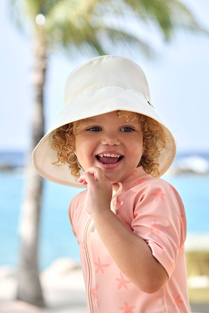 Lassig Kapelusz z filtrem UV80 z osłoną karku Splash & Fun Splash & Fun sea salt, rozm. 50/51