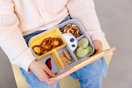 Lassig Lunchbox Bento z przegródkami Pattern Party Rose/lilac